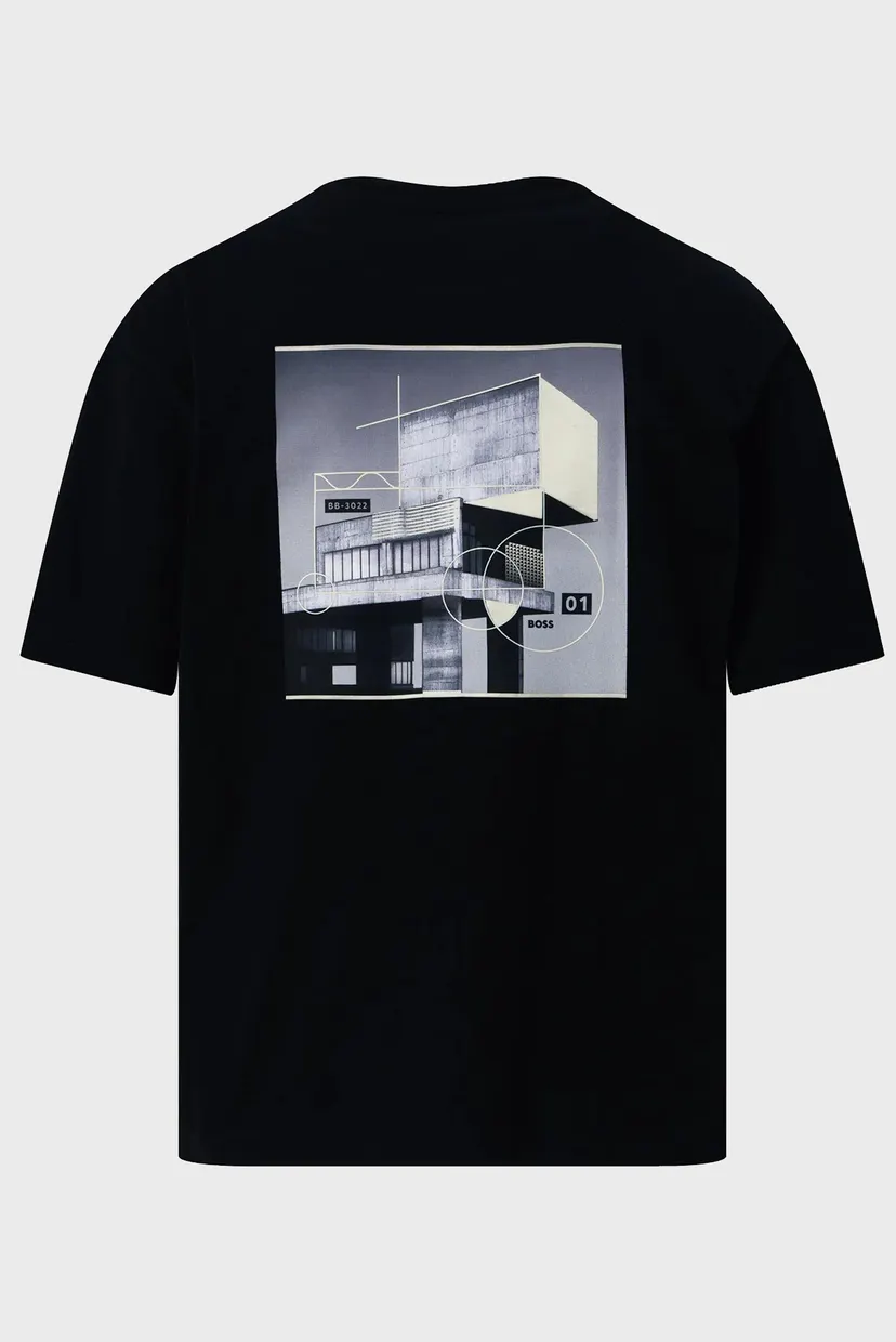 Мужская черная футболка Te_Brutalism 6