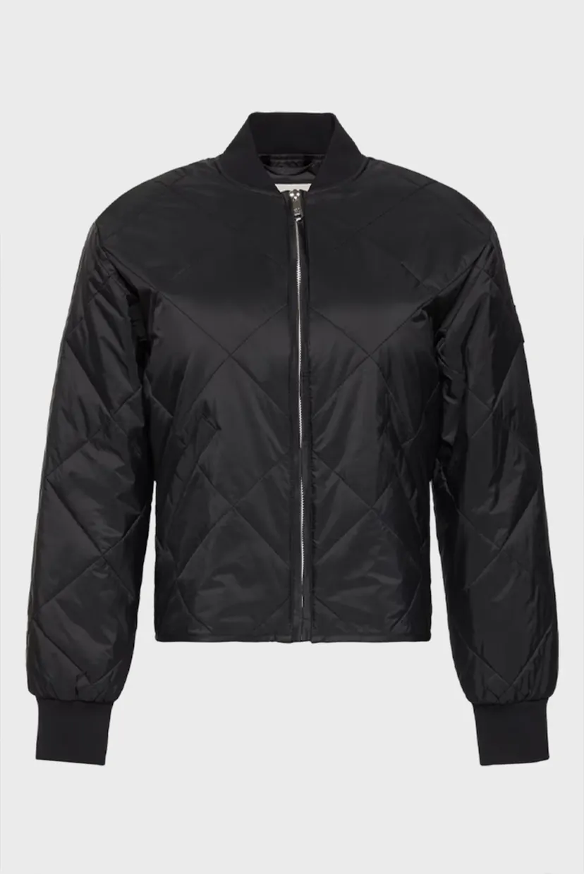 Жіночий чорний бомбер LIGHTWEIGHT QUILTED BOMBER JACKE 6