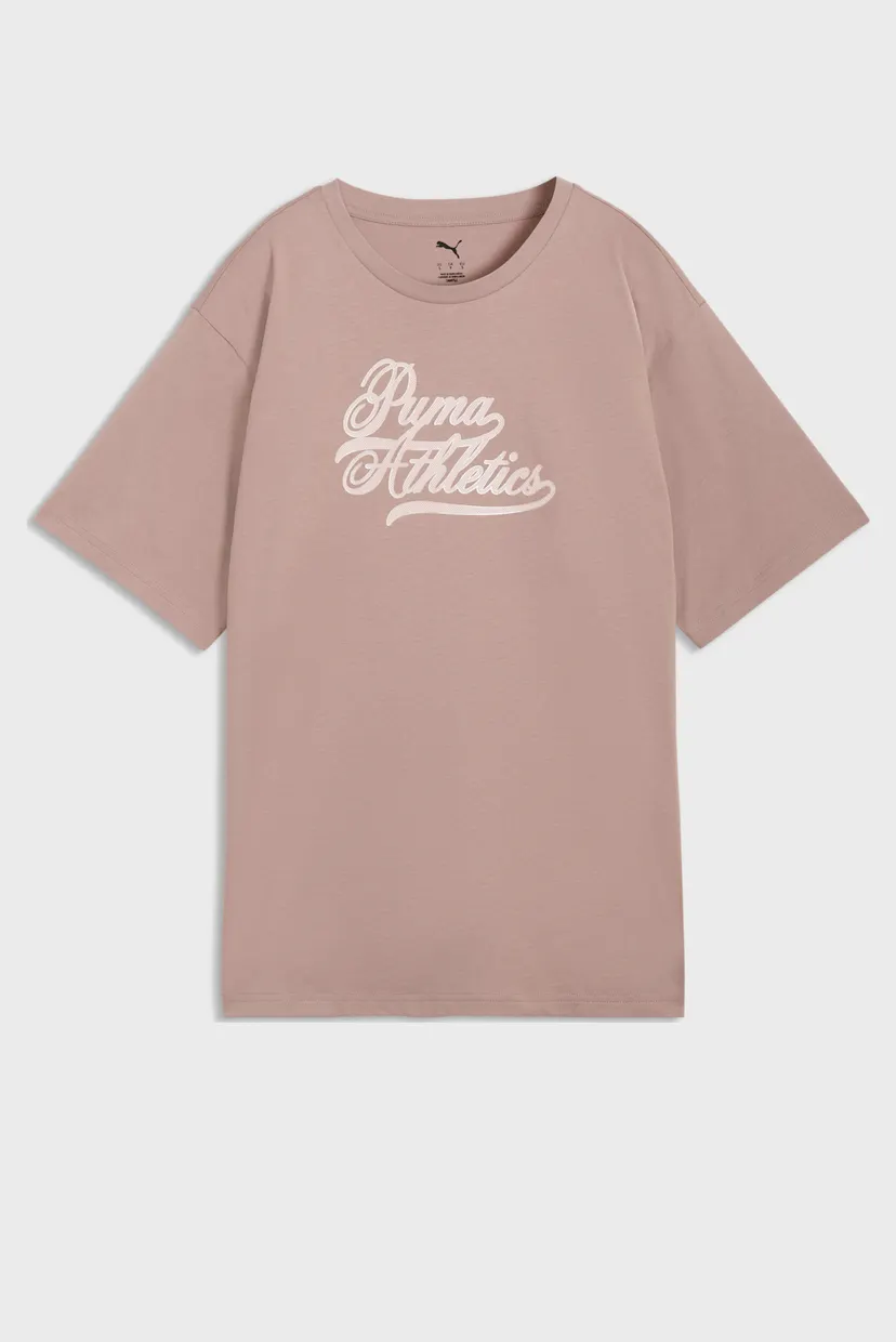 Жіноча пудрова футболка Graphic Relaxed Varsity Tee Women 4