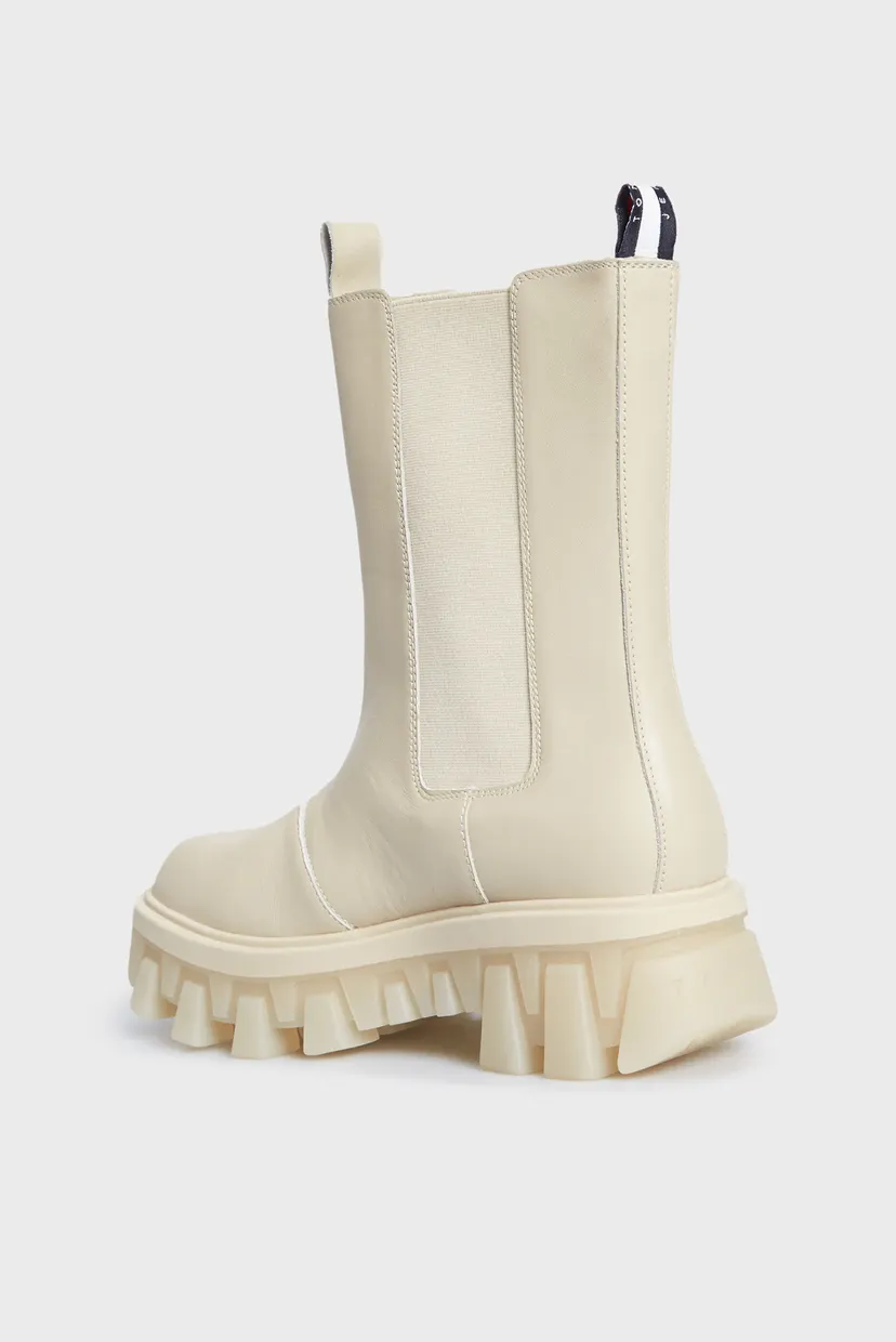 Жіночі білі шкіряні челсі TJW TRANSLUCENT CHUNKY BOOT 5