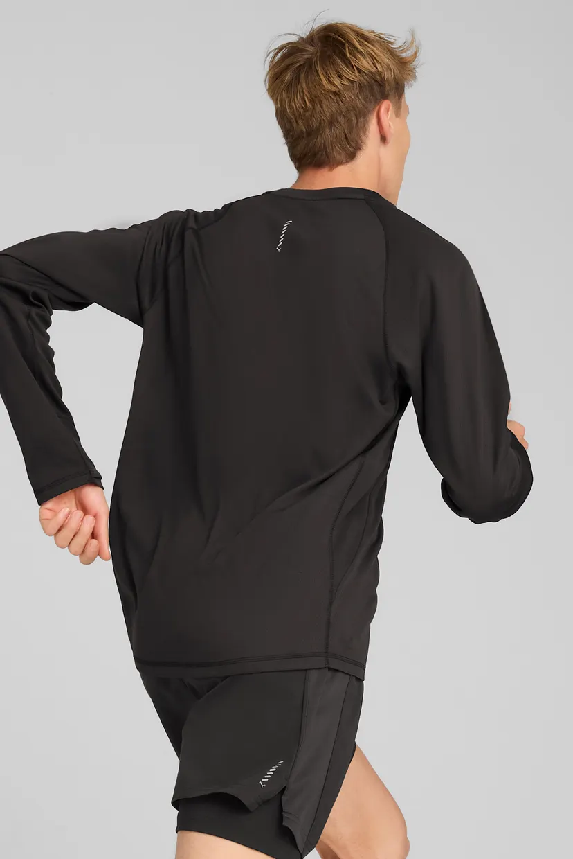 Чоловічий чорний лонгслів VELOCITY Long Sleeve Running Top Men 3