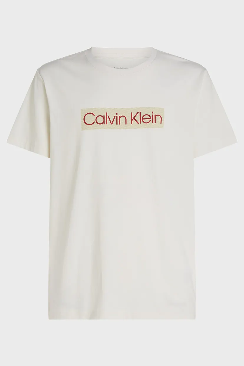 Мужская белая футболка CALVIN KLEIN LABEL PRINT 5