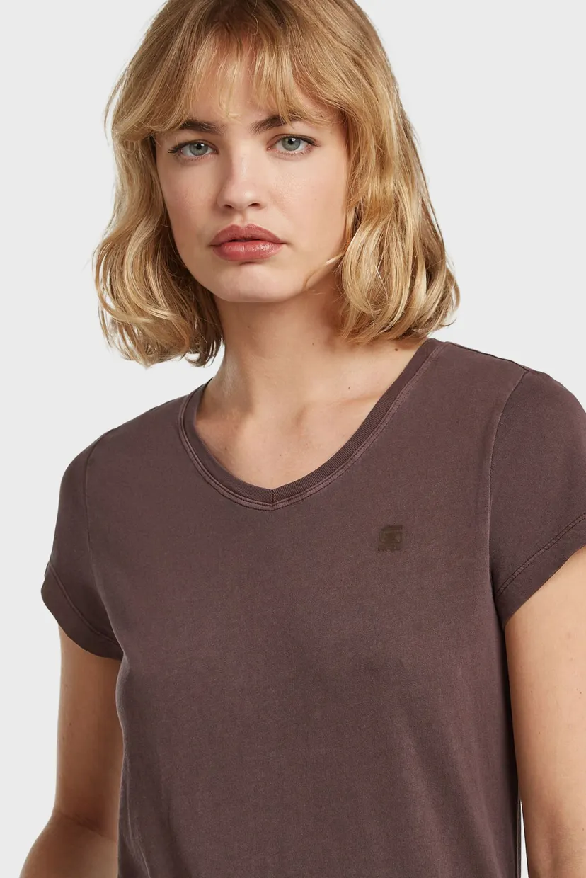 Жіноча коричнева футболка Overdyed 4