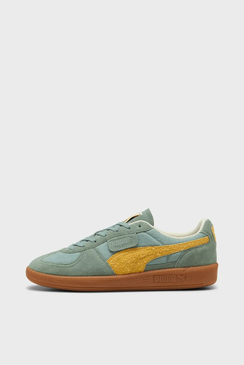 Зелені шкіряні снікерси Palermo Weathered Sneakers 3