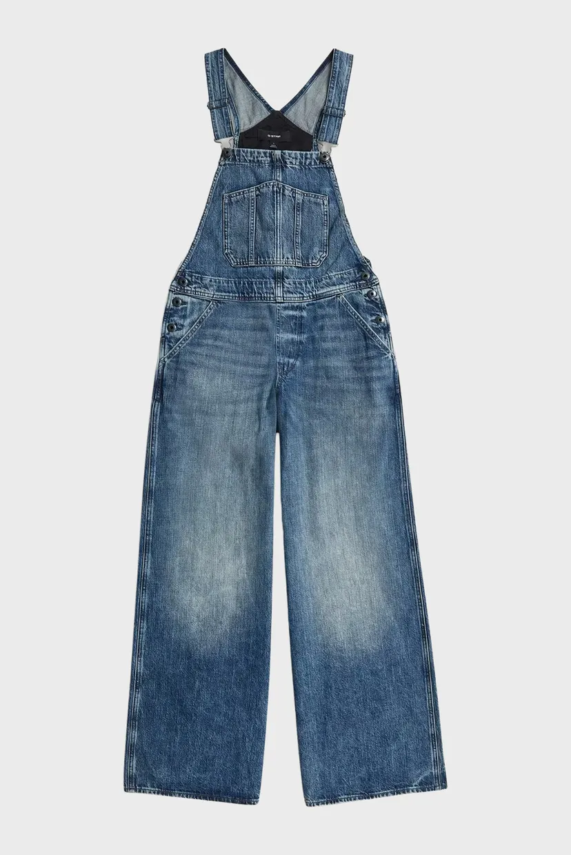 Женский синий джинсовый комбинезон Dungaree 6