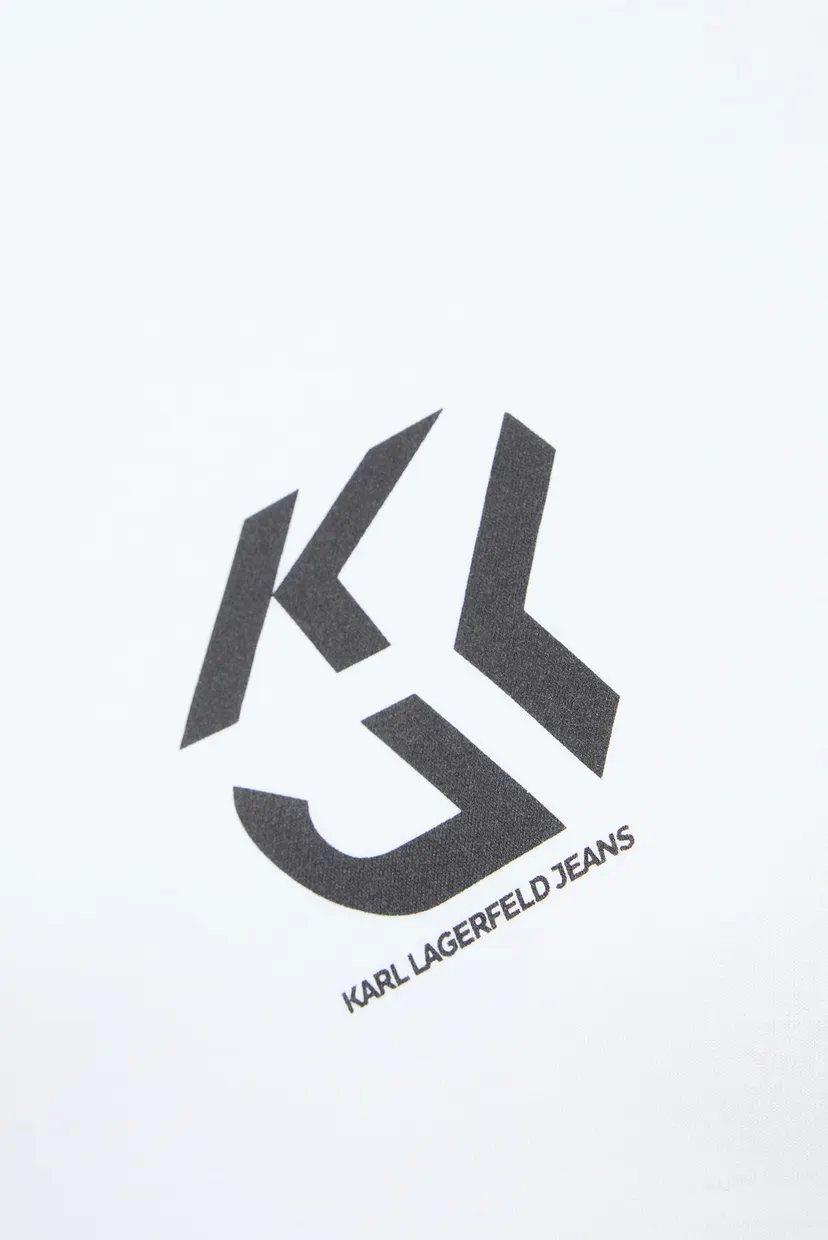 Жіноча біла футболка klj slim fit monogram 5