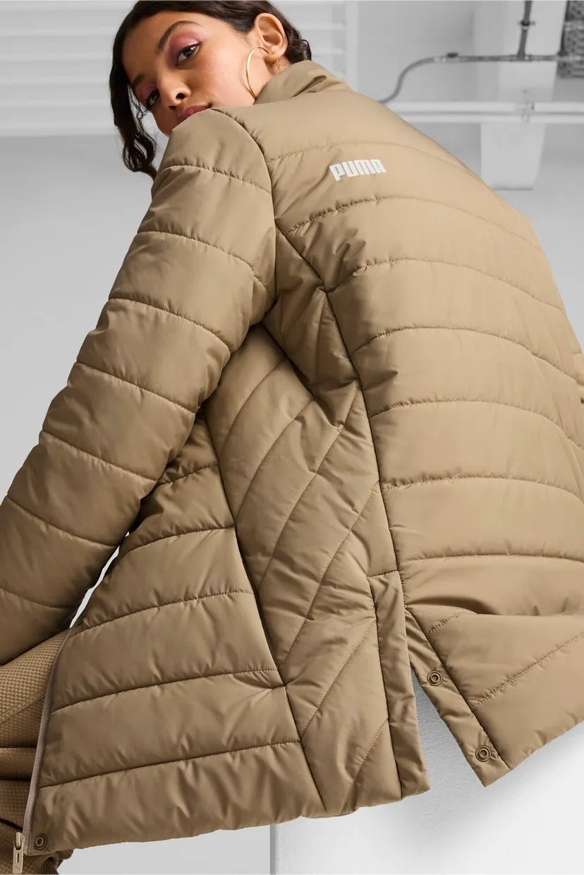 Женская бежевая куртка ESS+ Women’s Padded Jacket 5