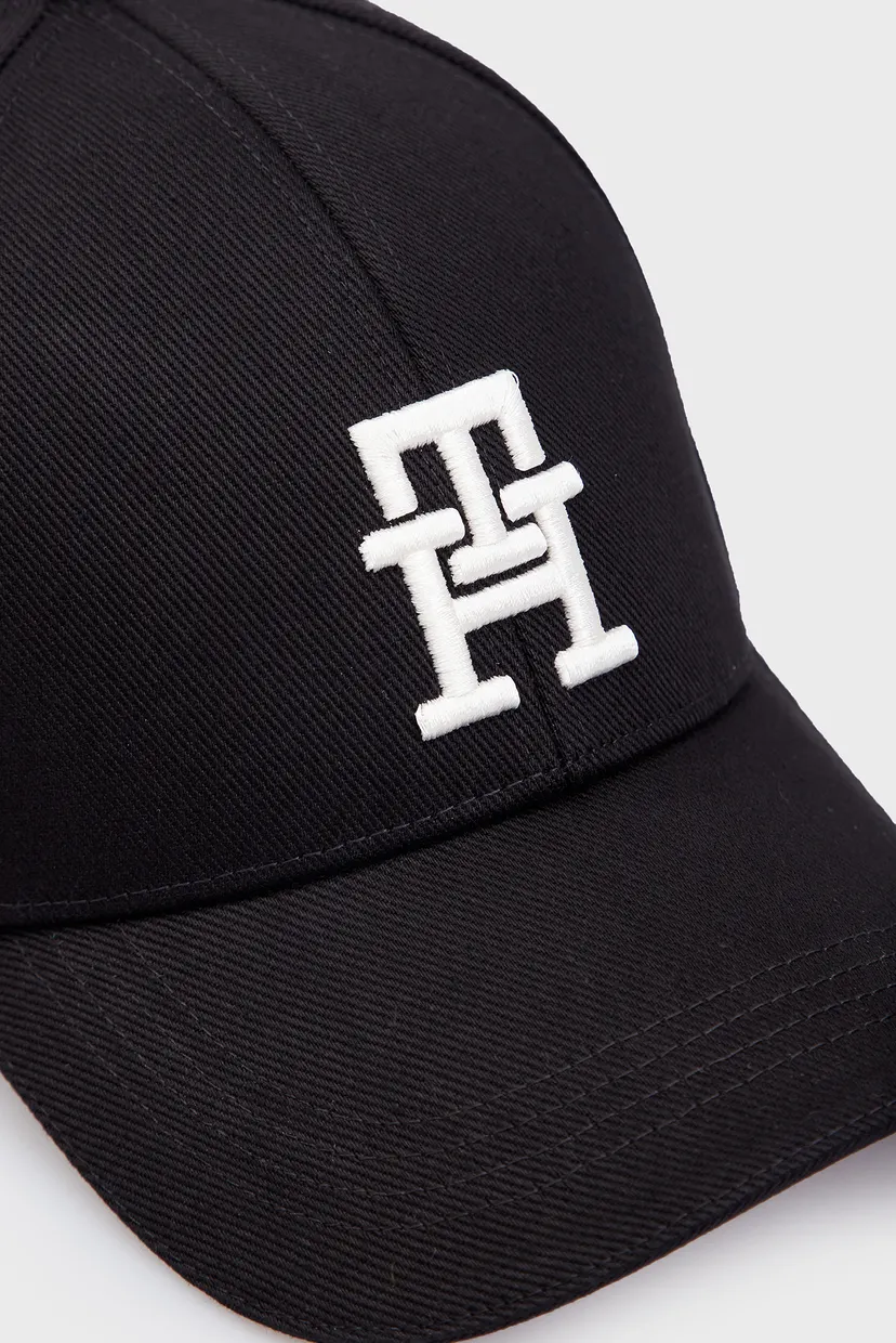 Чоловіча чорна кепка TH IMD COTTON 6 PANEL CAP 4