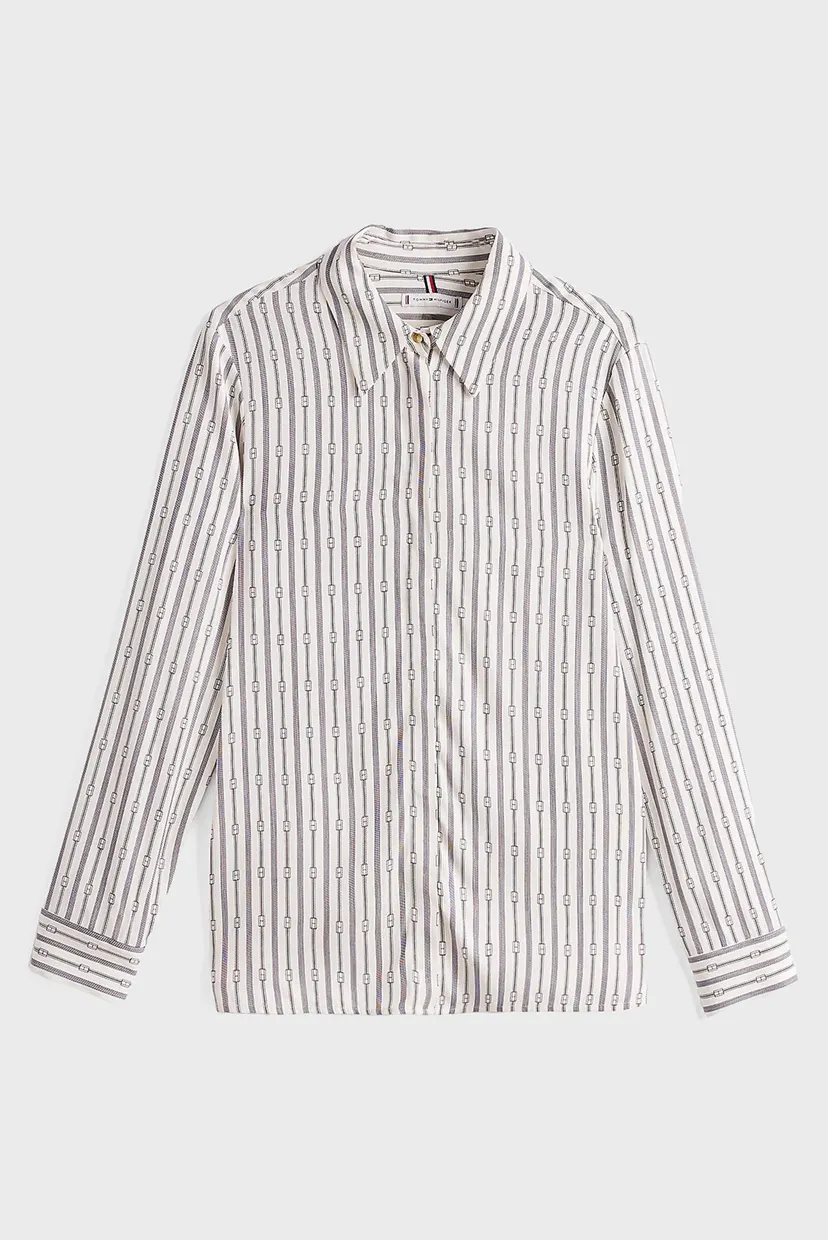 Жіноча біла блуза у смужку VIS TWILL REGULAR LS SHIRT 5