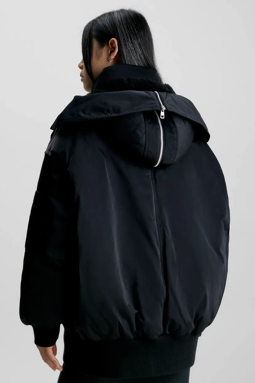 Жіноча чорна куртка ARCHIVAL OVERSIZED HOODED BOMBER 3