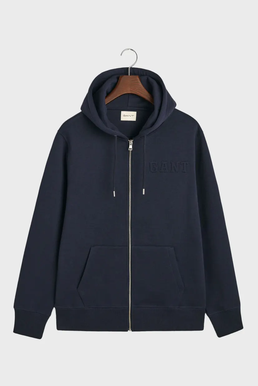 Чоловіче темно-синє худі EMBOSSED FULL-ZIP 5