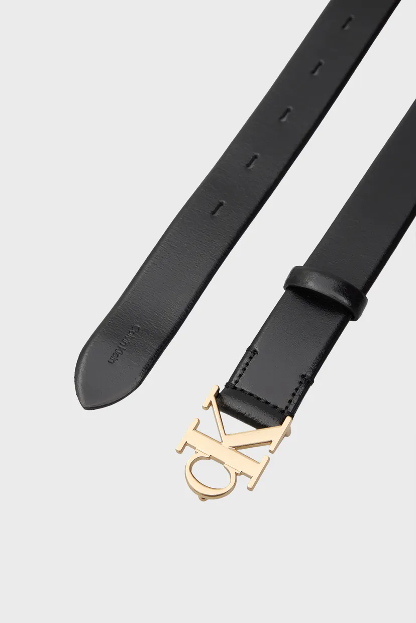 Женский черный кожаный ремень BUCKLE 3