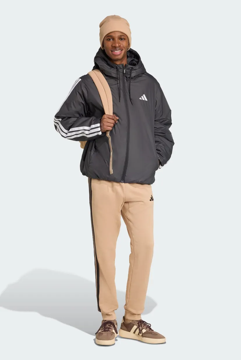 Мужская черная куртка Essentials CLIMAWARM 3-Stripes Insulated