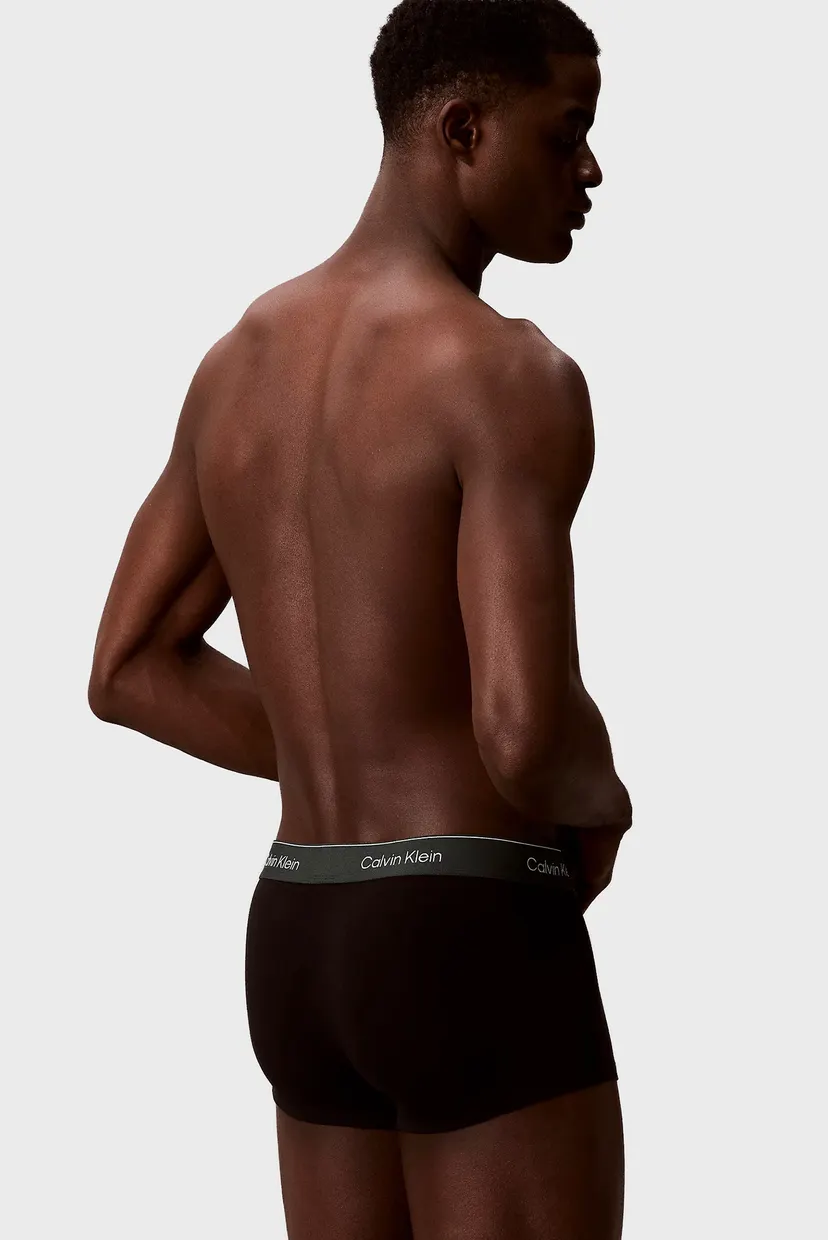 Мужские черные боксеры (3 шт) LOW RISE TRUNK 3