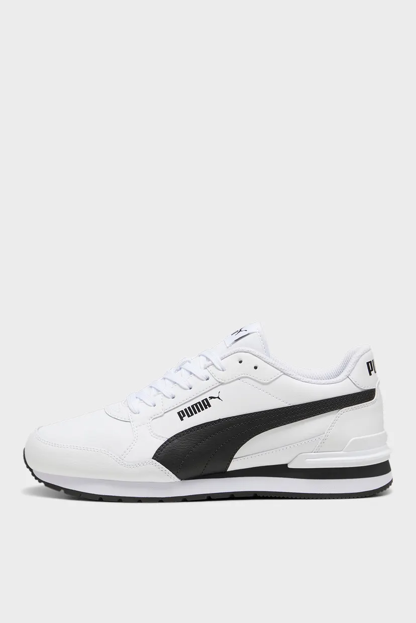 Белые кожаные кроссовки ST Runner v4 Leather Sneakers Unisex 4