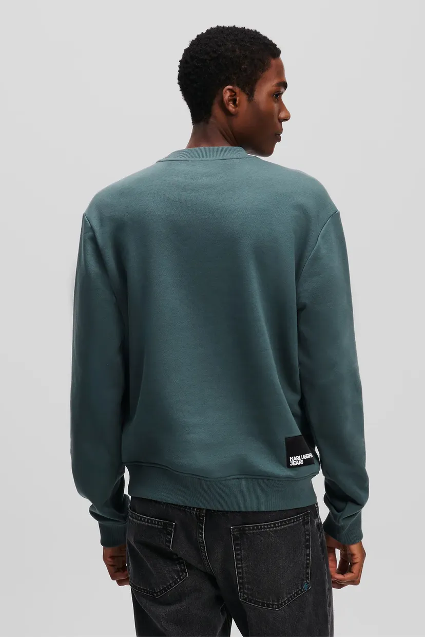 Чоловічий бірюзовий світшот KLJ REG ESSENTIAL LOGO SWEAT 4