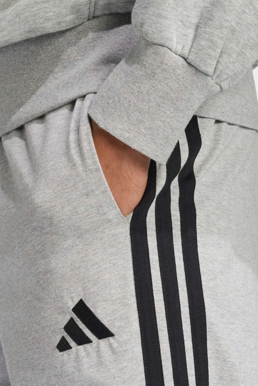 Мужские серые спортивные брюки Essentials 3-Stripes Single Jersey 4