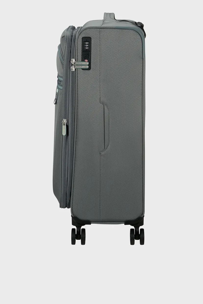 Серый чемодан 69 см AEROSPIN STONE BASALT 5