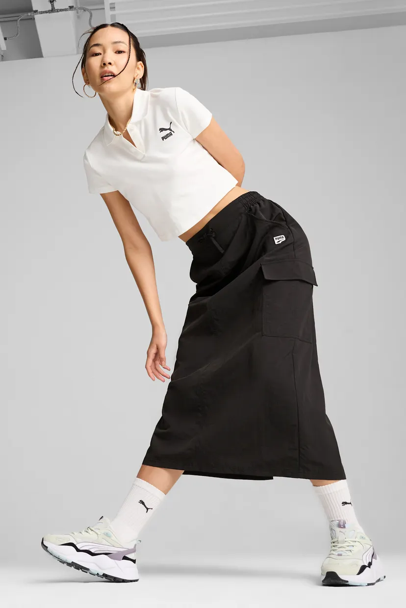 Женская черная юбка DOWNTOWN Cargo Midi Skirt Women PUMA 626656