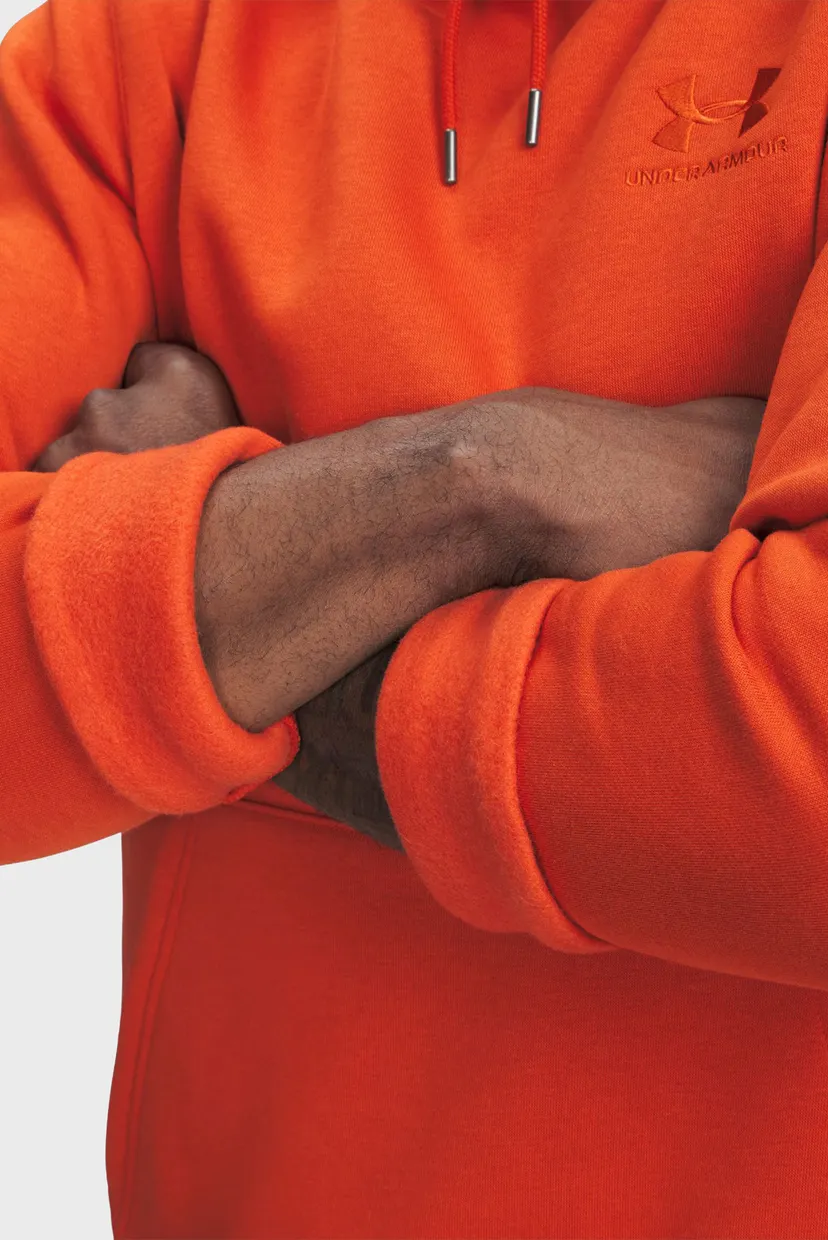 Чоловіче помаранчеве худі UA Icon Fleece Hoodie 4