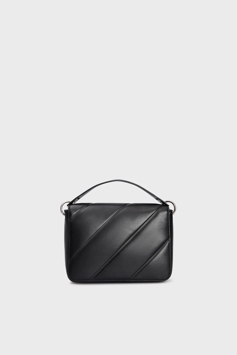 Жіноча чорна сумка QUILTED BOXY FLAP CROSSBODY24 4