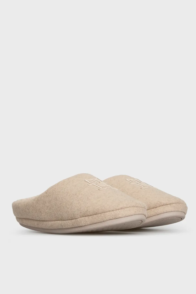 Женские бежевые тапочки TH EMBROIDERED BASICS SLIPPER 3