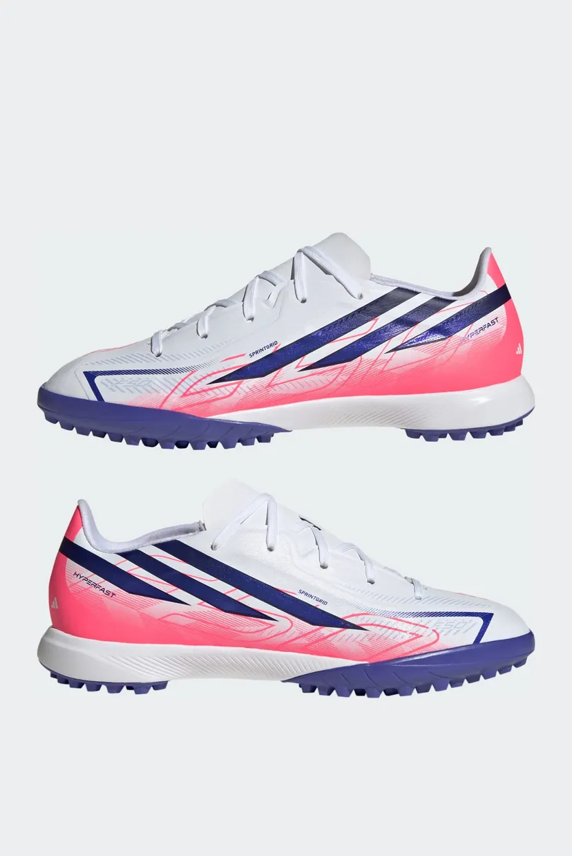 Дитячі білі сороконіжки F50 Hyperfast League Turf Football Kids 7