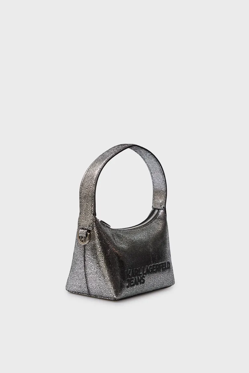 Женская серебристая сумка essential logo top handle 3