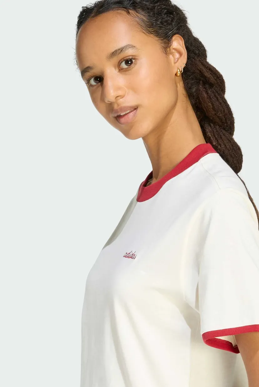 Женская белая футболка Seasonal Essentials Colorpop with Embroidered Graphic 5