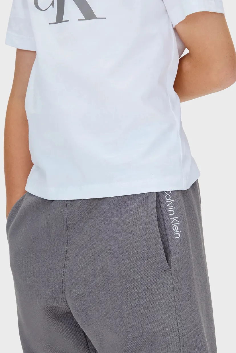 Детские серые спортивные брюки FLEECE 4