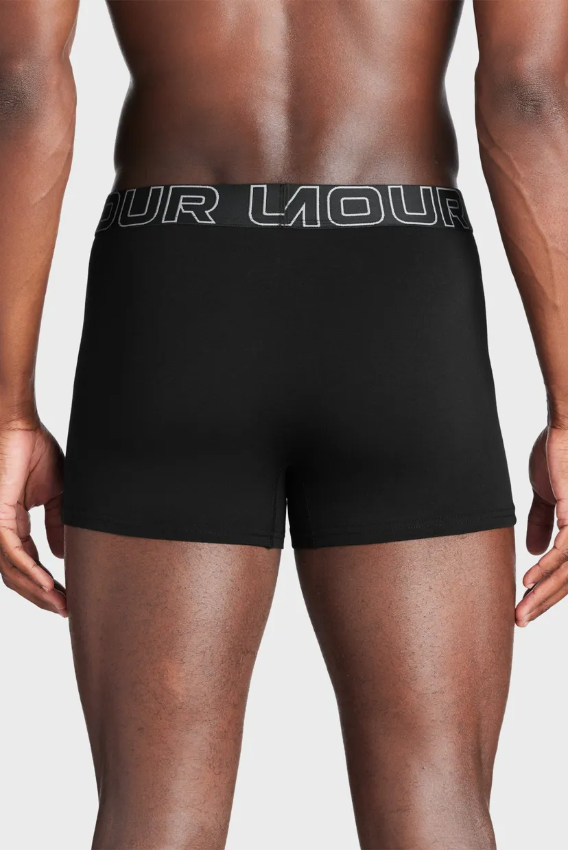 Чоловічі чорні боксери (3 шт) M UA Perf Perf Cotton 3in 3