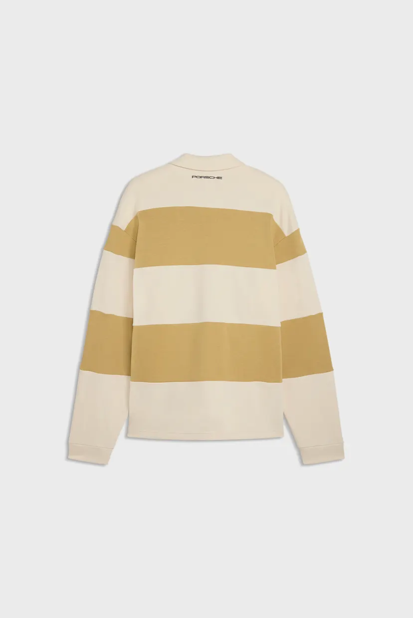 Мужское бежевое поло в полоску Porsche Legacy Polo Sweater Men 5
