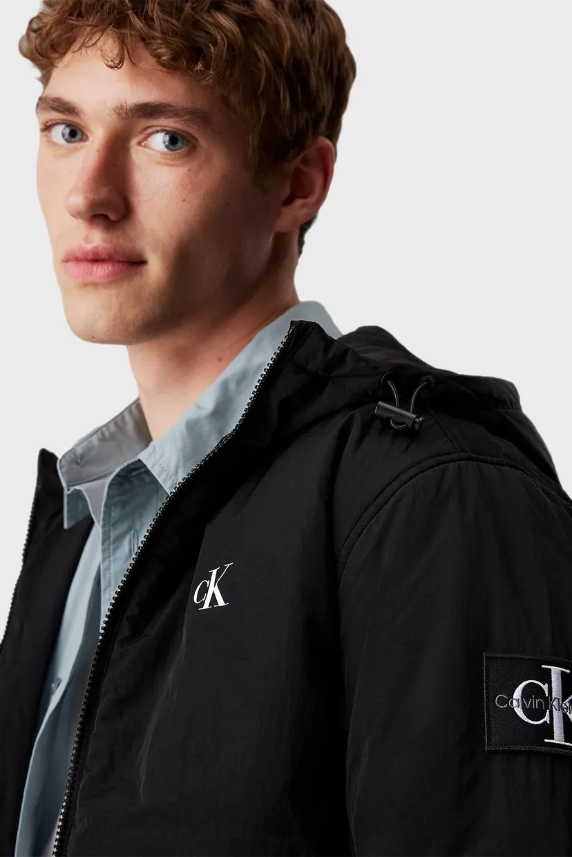Чоловіча чорна куртка PADDED HOODED HARRINGTON 4