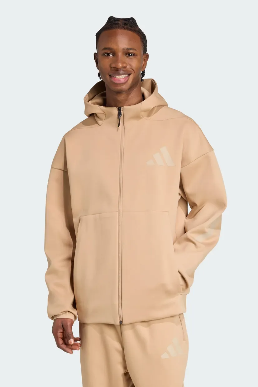 Чоловіче бежеве худі New adidas Z.N.E. Full-Zip adidas KC7904 — MD