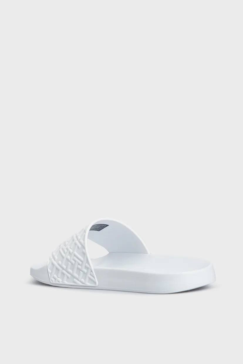 Чоловічі білі слайдери з візерунком RUBBER TH MONOGRAM POOL SLIDE 5