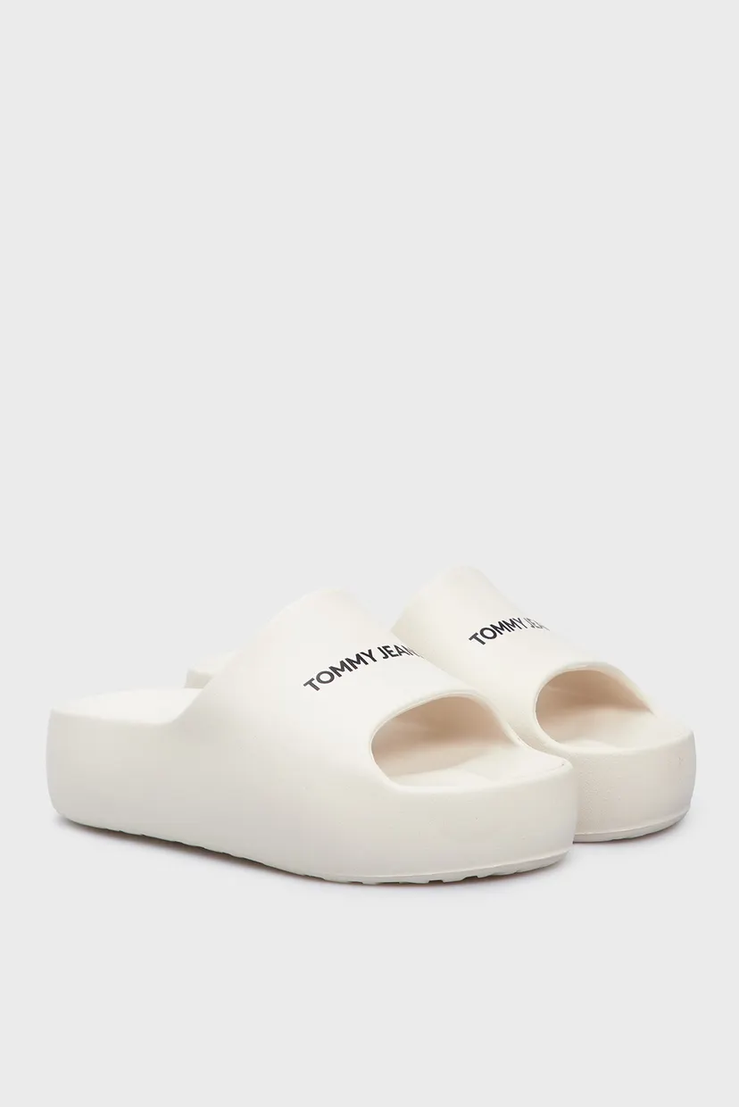 Женские белые слайдеры TJW CHUNKY FLATFORM SLIDE 3