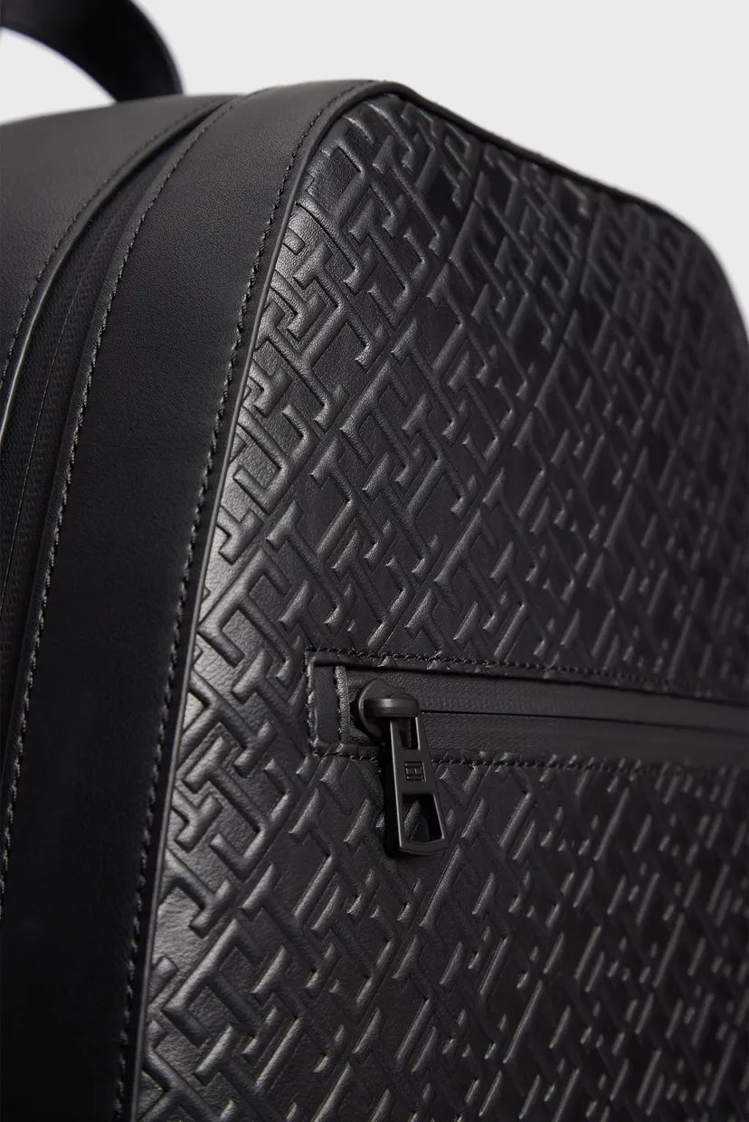 Чоловічий чорний рюкзак TH MONOGRAM BACKPACK 6