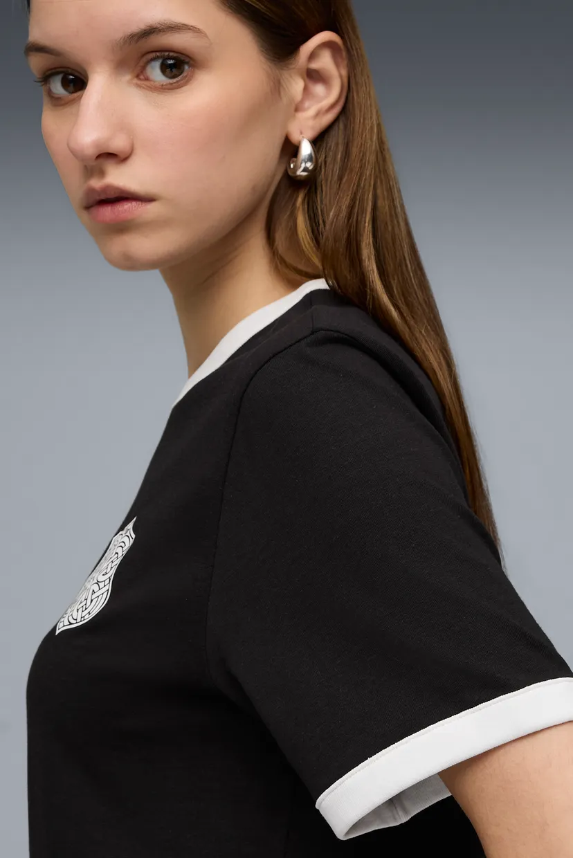 Черная футболка FUTURE.PUMA.ARCHIVE Ringer Tee Unisex (унисекс) 4