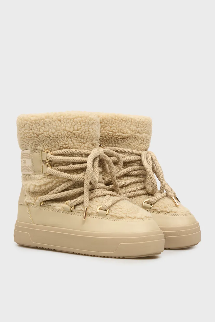 Жіночі бежеві місяцеходи FAUX SHEARLING SNOWBOOT 3