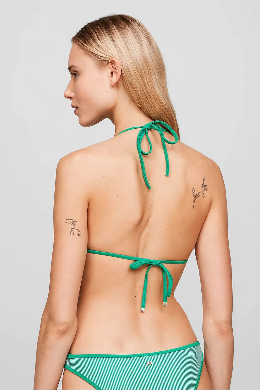 Женский зеленый лиф от купальника в полоску TRIANGLE RP EMBROIDERED 3