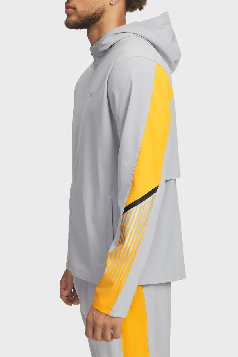 Чоловіча сіра вітровка UA Velociti Storm Hooded Jkt 3