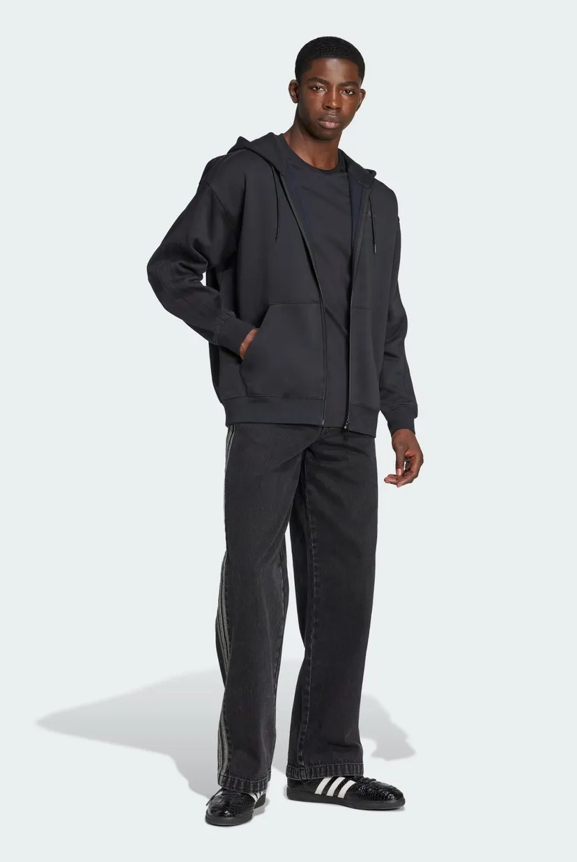 Чоловіче чорне худі adidas Adicolor Oversize Full-Zip adidas