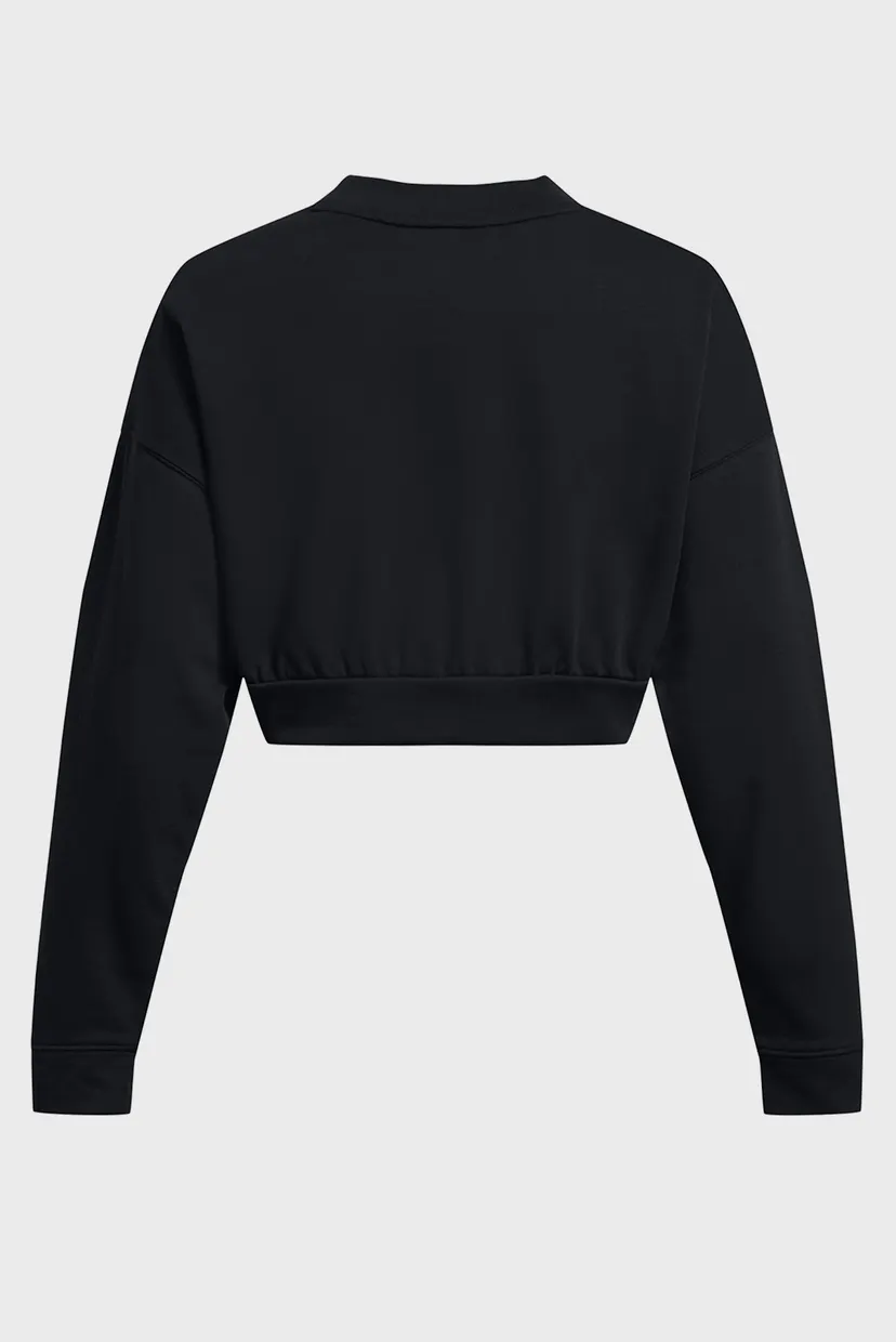 Жіночий чорний світшот UA Rival Terry OS Crop Crw 4
