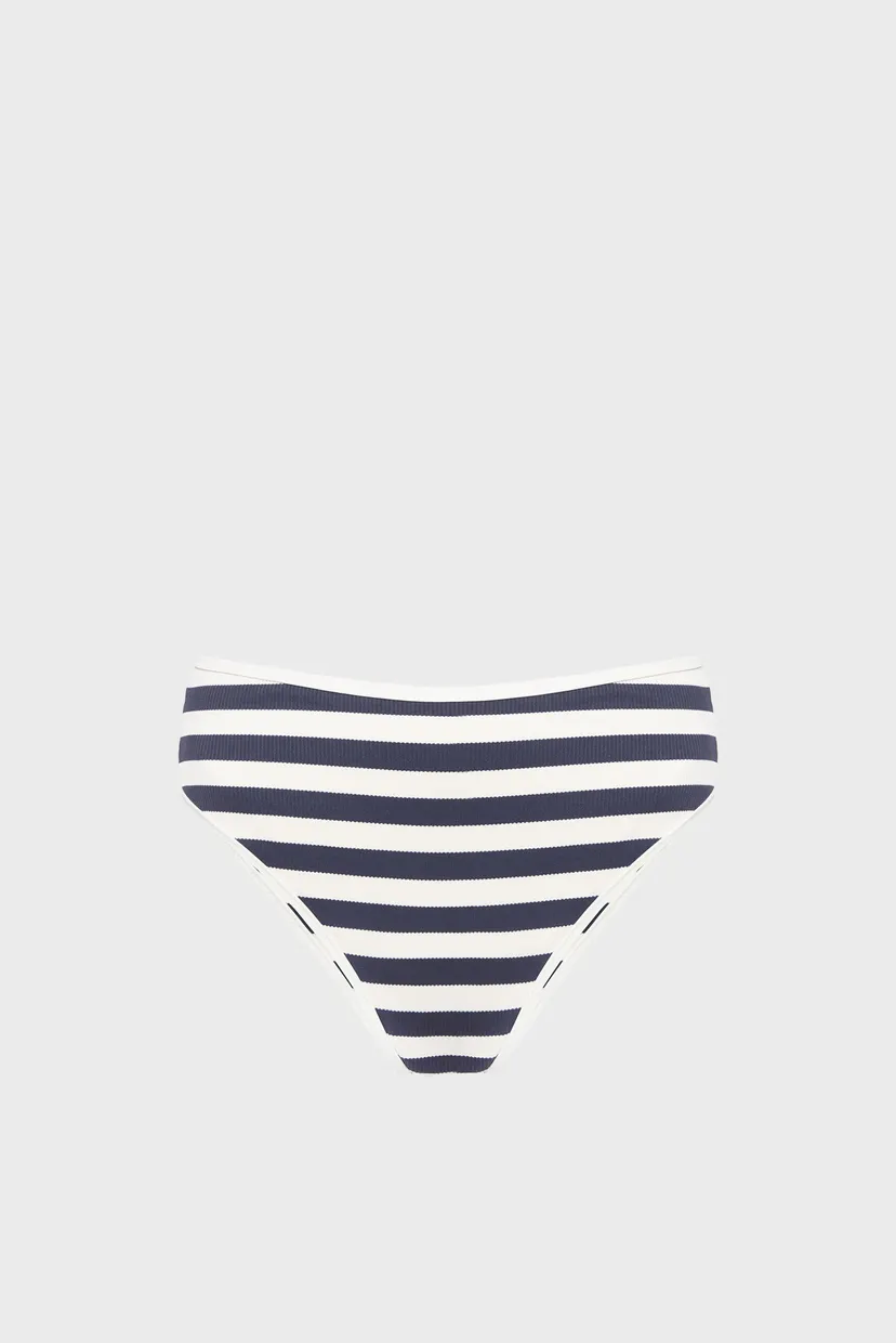 Жіночі трусики від купальника у смужку HIGH WAIST BIKINI 5