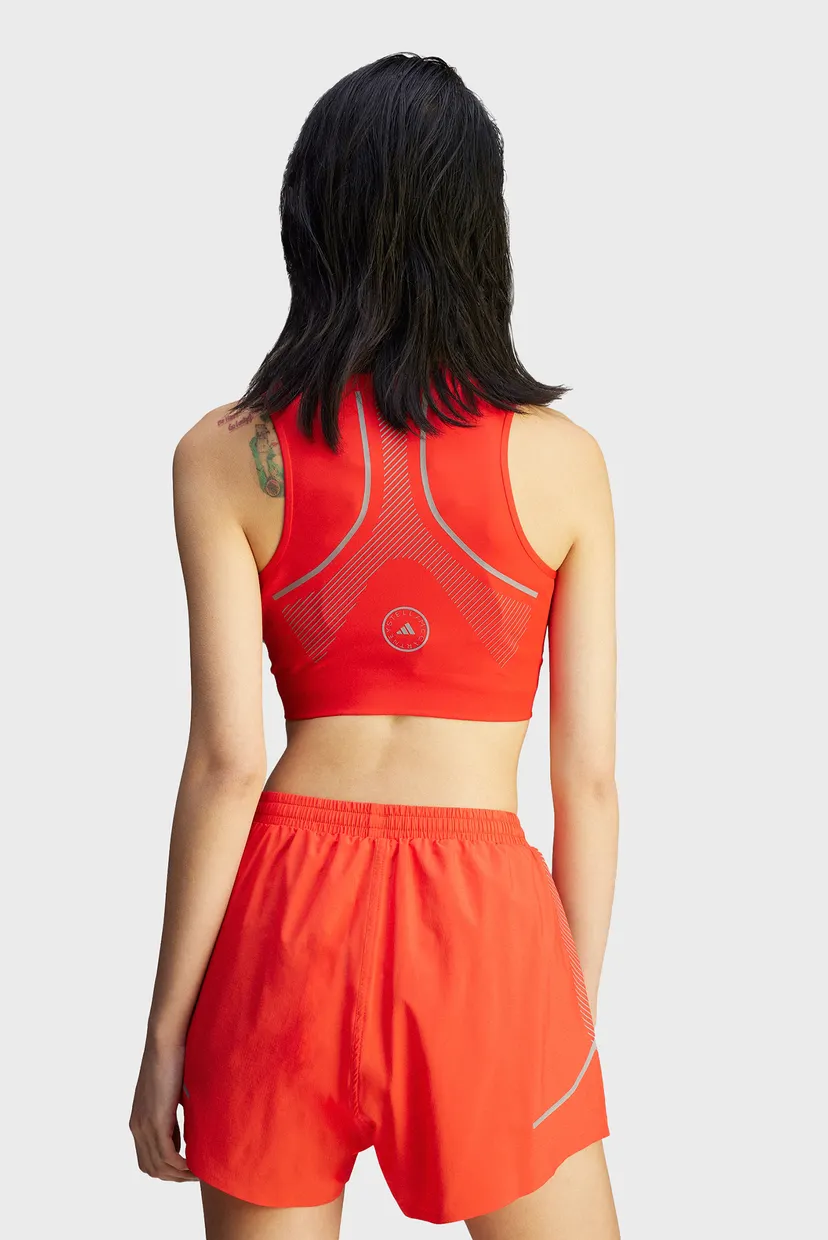 Женский красный топ adidas by Stella McCartney TruePace Running 3
