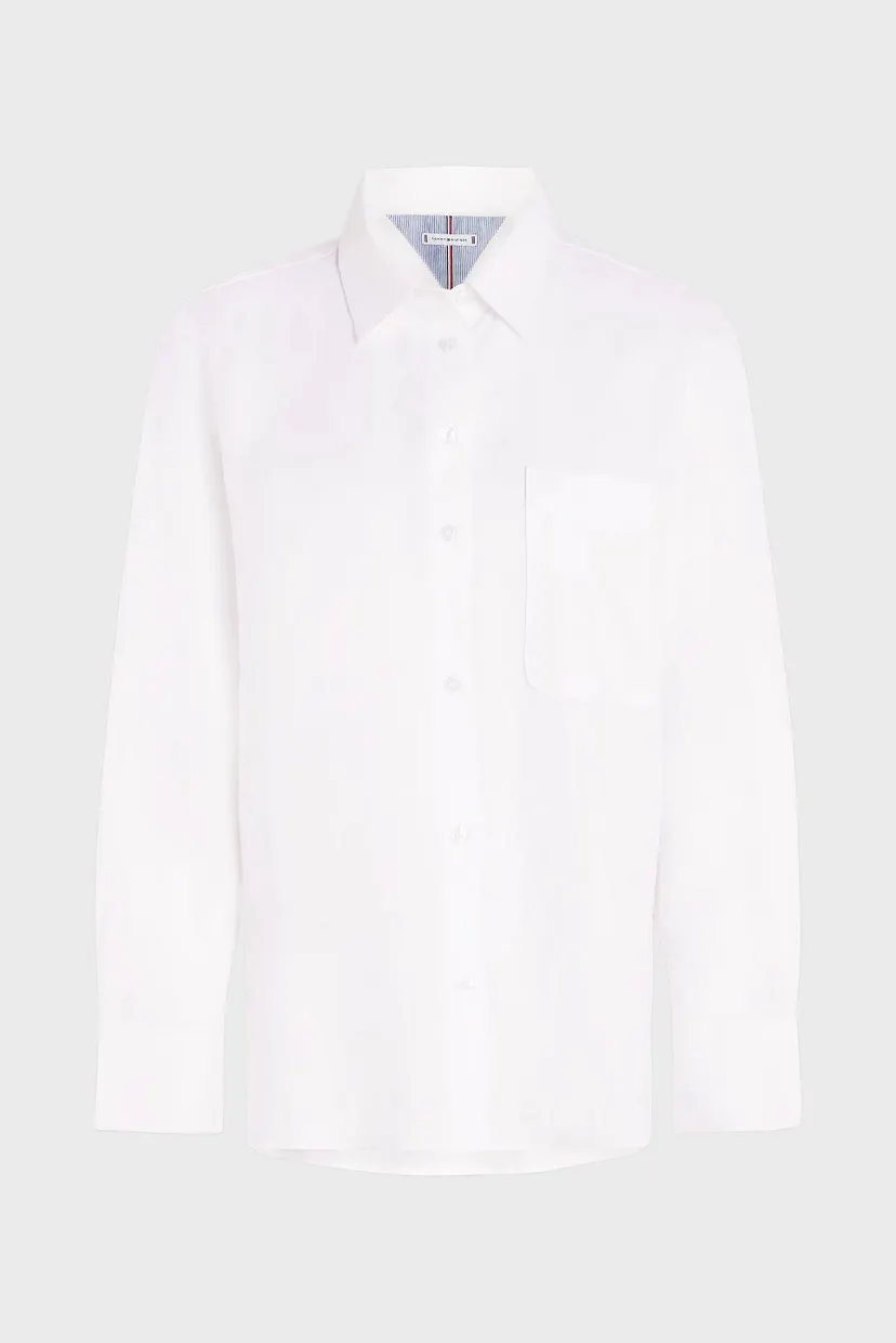Жіноча біла лляна сорочка LINEN EASY FIT LS SHIRT 5