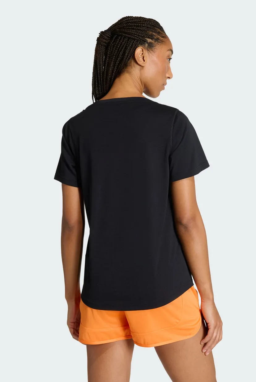 Жіноча чорна футболка Workout Essentials Scoop Neck 3