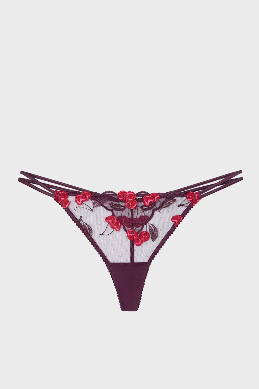 Женские бордовые трусики-стринги ITS CHERRY 5