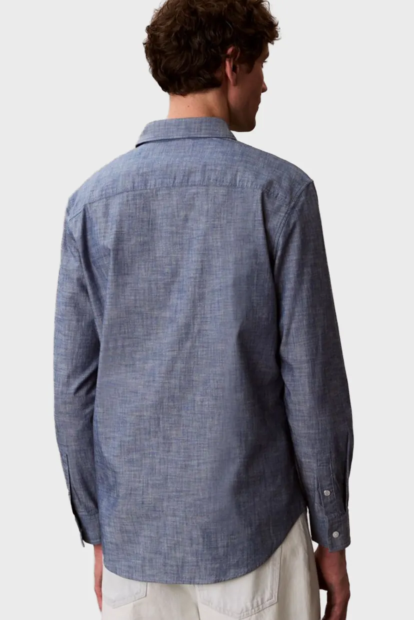 Мужская синяя рубашка CHAMBRAY 3