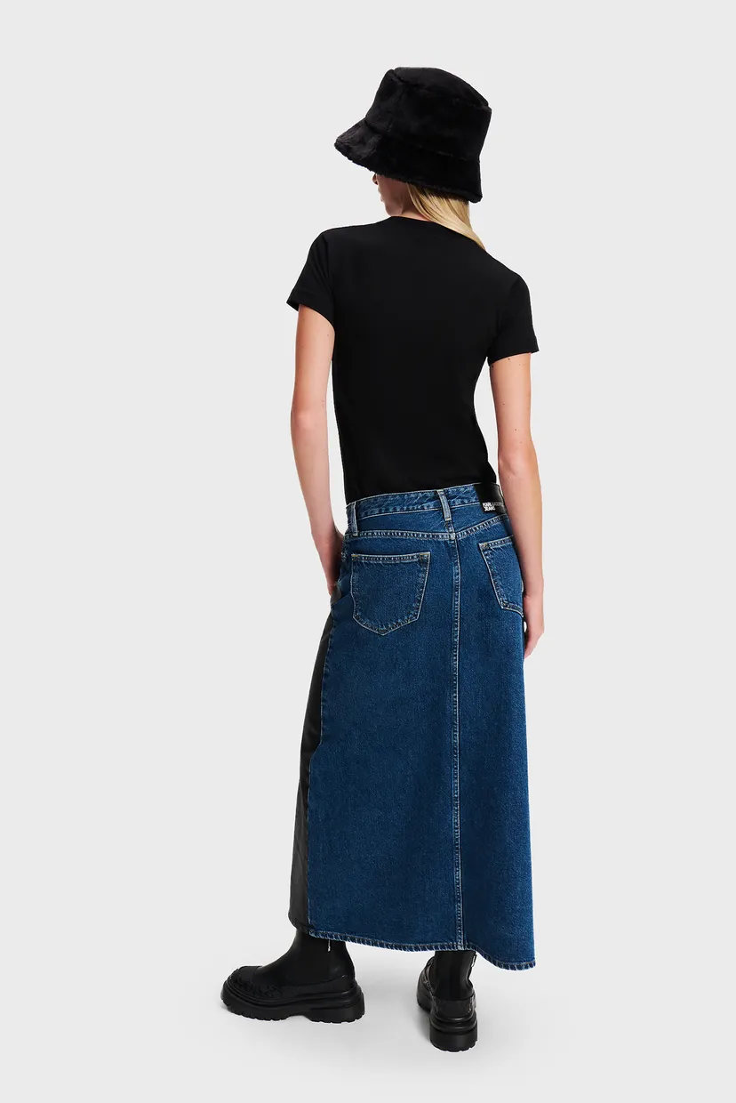 Жіноча джинсова спідниця blocked denim 3
